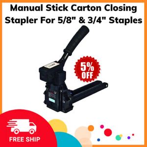 Manual Stick Carton Closing Stapler For 5/8&#034; &amp; 3/4&#034; Staples