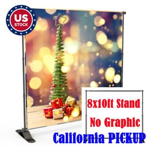 PICKUP 8x10ft Step and Repeat Adjustable Backdrop Telescopic Banner Stand ONLY
