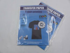 LOT OF TWO PPD INKJET IRON ON DARK T SHIRT TRANSFERS PAPER 8.5&#034;X11&#034; PPD-4