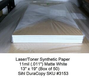 Revolution Laser Print Synthetic Paper DuraCopy™ 11 Mil C2S 13&#034; x 19&#034; (50 pack)