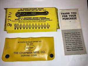 Chapman MFG #1313 SAE Allen Hex Kit with Spinner &amp; Ratchet Made in USA