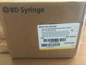 3ml Syringe with PrecisionGlide 20gauge 1in Needle (100 units)