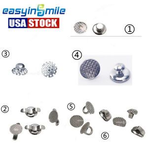 Dental Ortho Bondable Lingual Button Round Hollow out Base/MIM Round Mesh Base