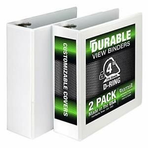 Samsill Durable 3 Ring View Binders 4 Inch Locking D-Ring - Holds 800 Sheets ...