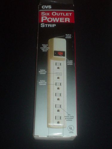 CVS Six Outlet Power Strip UL Listed New Old Stock