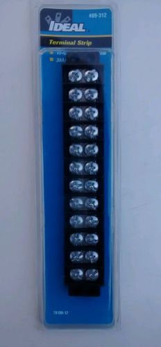 Ideal 12-circuit terminal strip, 89-312, new.free shipping #6-32 screw 30a/300v for sale
