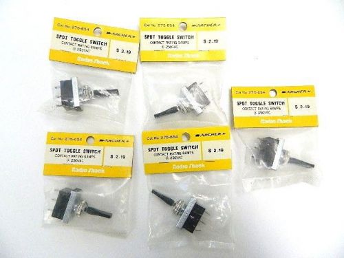 RADIO SHACK*ARCHER*SPDT TOGGLE SWITCHES*LOT OF*(5)*UNOPENED*CAT # 275-654*