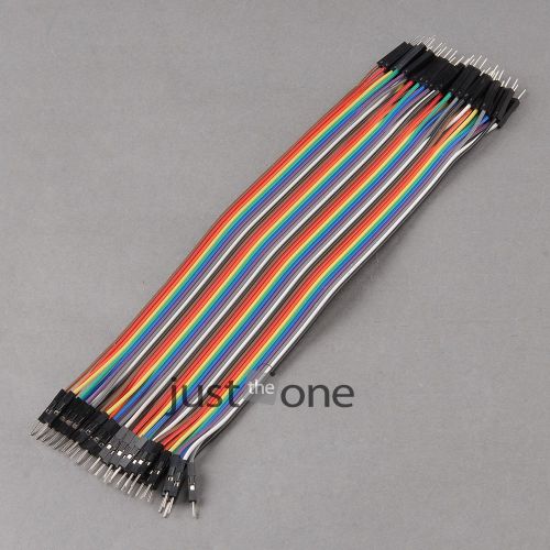 80PCS 20cm 2.54mm Male to Male 1P-1P Wire Connector Color Jumper Breadbord Cable
