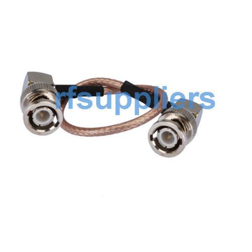 Coaxial rg179 bnc plug to bnc plug right angle pigtail 20cm 10/15/25/30/50cm for sale