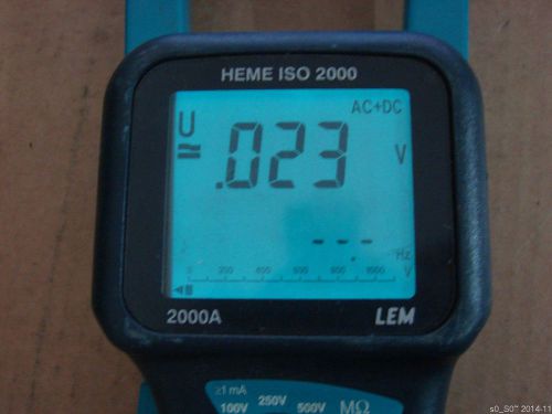 Fluke lem heme iso 2000a dc ac current clamp 1000v insulation tester multimeter for sale