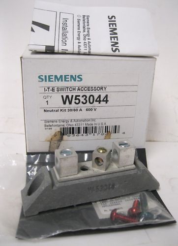Siemens i-t-e vacu-break switch neutral kit w53044 nib for sale