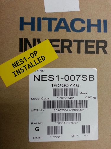 Hitachi NES1-007SB with NES1-OP Installed 1HP 1-ph In 3-ph out / Phase Converter