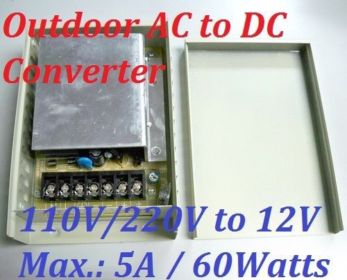Universal AC to DC Inverter Converter 110V / 220V to 12V 5A 60Watts Power Supply