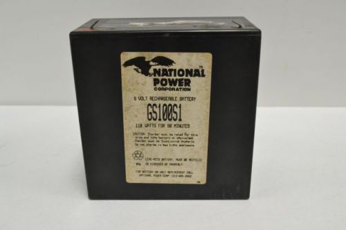 National power gs100s1 emergency lighting battery 6v 110w 36ah 90minutes b230390 for sale
