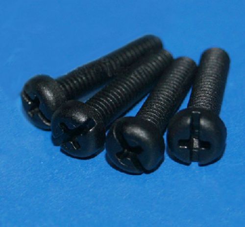 1000x m3 x 10mm black nylon round phillips pan head screws  99 hot for sale
