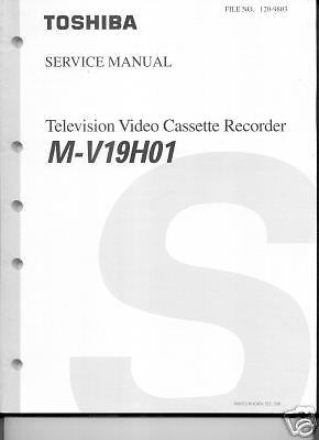 TOSHIBA MV19H01  SERVICE MANUAL ORIGINAL FREE USA SHIP