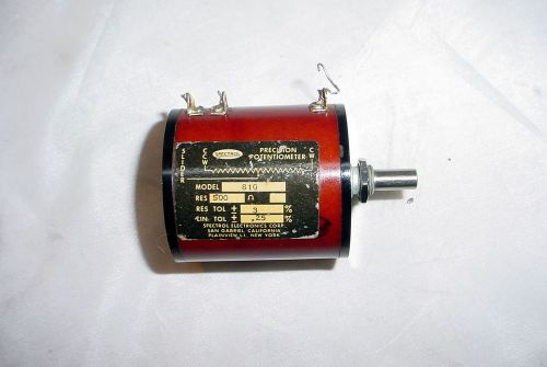 Spectrol 810 Precision Linear Potentiometer 500 ohm 10 Turn