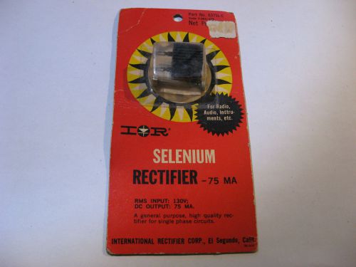 Qty 1 IRC Selenium Rectifier E075L 130V 75mA Vintage NOS Package