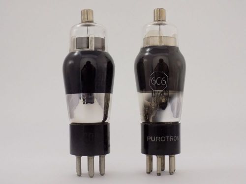 1x 6C6 - Pentode Amplifier Audio Tube = UZ6C6 UZ-6C6 CK108 38636 W2166