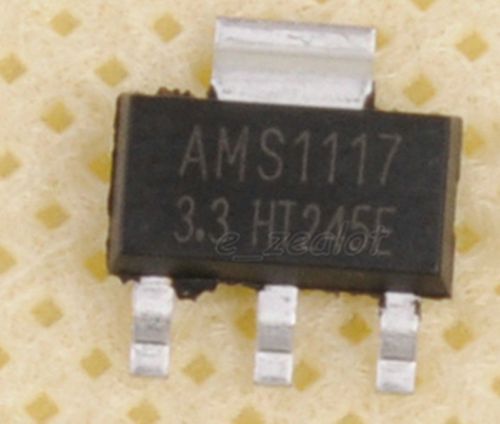 10pcs new sot-223 ams1117-3.3 1117-3.3 ams1117 1117 3.3v 1a voltage regulator for sale
