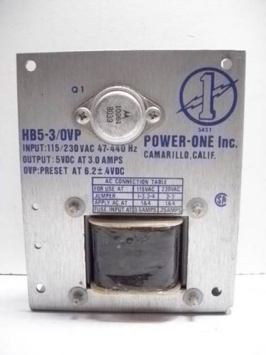 POWER-ONE HB5-3/OVP-A 3.0AMP LINEAR POWER SUPPLY TESTED!!