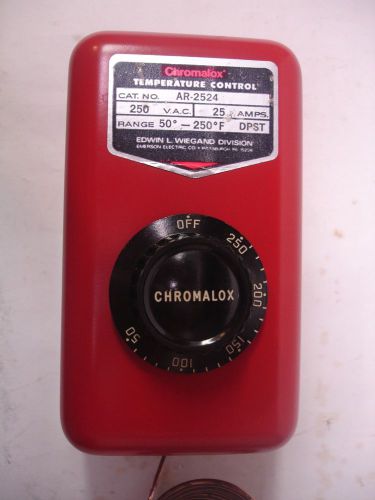 CHROMALOX Ind. Thermostat Temp. Control AR-2524 250VAC 25A 50-250 Degrees F, NOS