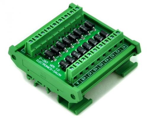 Din rail mount 3 amp 1000v common anode 16 diode network module, 1n5408. for sale