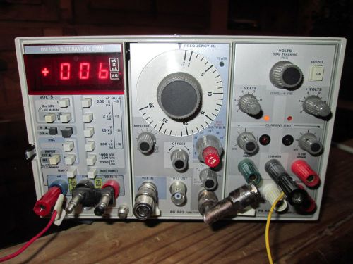 Tektronix TM503 with DM 502A DMM, FG 503 Function Generator, and PS 503