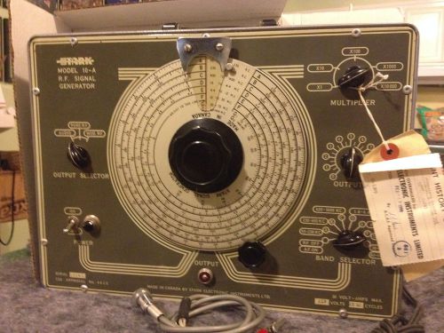 Vintage stark model 10-a r.f. signal generator ajax ontario canada r.c.a.f. for sale