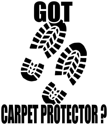 Got carpet protector? decals, for carpet cleaning truck or van (set 0f 3) 8&#034; for sale