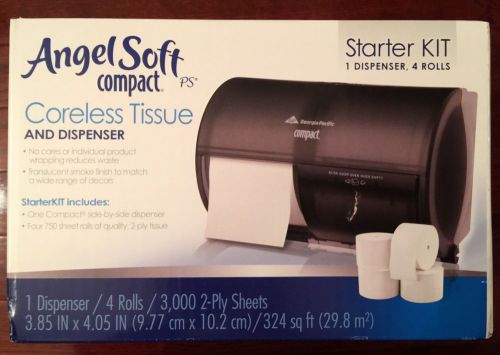 Angel Soft Compact Coreless Tissue &amp; Dispenser Starter Kit (4 Rolls) 5679500