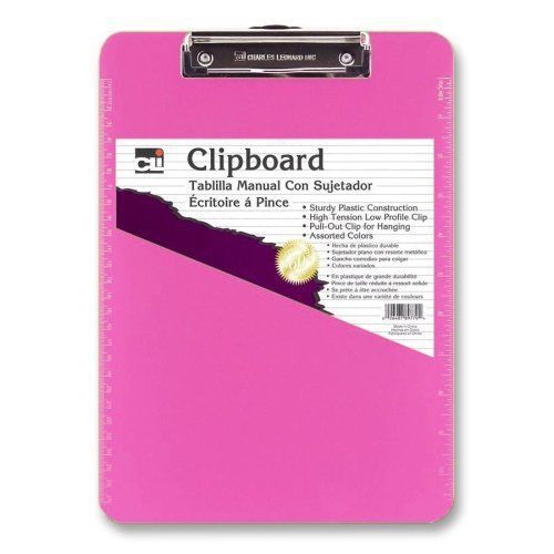 Cli Rubber Grip Clipboard - 8.50&#034; X 11&#034; - Low-profile - Plastic - (leo89755)