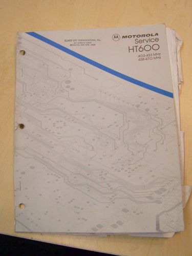 Motorola HT600 Handie-Talkie Portable Radios Service Manual 68P81057C35-O