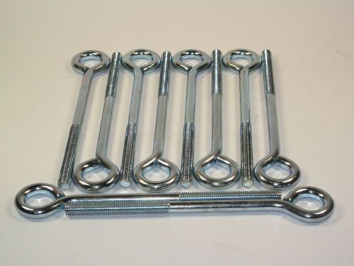 1 lot of 10 pc - 1/2&#034;-13 x 8&#034; turned eye bolt - no nuts pt# 07225  (#1239) for sale