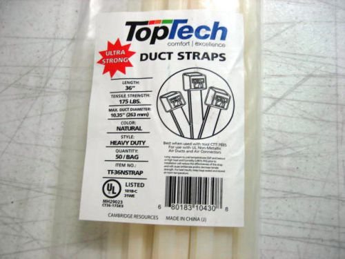 50 Duct Straps Wire Tie Ultra Strong 175 lb Natural 36 in Ul Listed TT-36NSTRAP