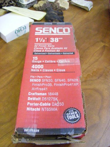 Lot of 2-senco 15 gauge angled finish nails 1-1/2&#034; da style 34 degree 3,000 pk for sale