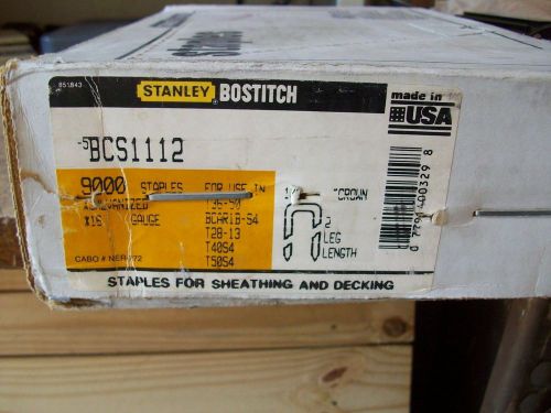 STANLEY Bostitch 9000 Staples 2&#034; x 1/2&#034; 16GA Sheathing 16S4  BCS1112