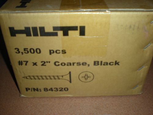 Hilti 7 x 2&#034;  Black Phosphate Drywall Screws 3500 screws