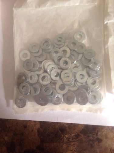 1/4&#034; sae flat washers zinc clear lot 5 packages for sale