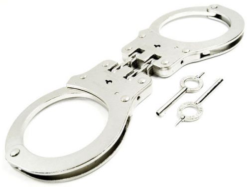 Peerless 801 Steel Hinged Handcuffs/Restraints Nickel