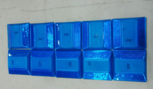 LOT OF 10 STIMSONITE MODEL 88AB 2-WAY REFLECTORS - BLUE, 4&#034;x 4&#034; x3/4&#034;,NEW OTHER