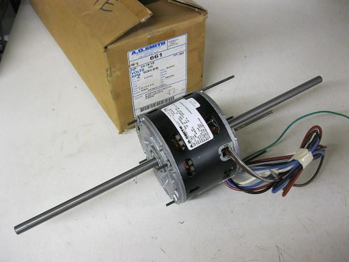 A.O.SMITH 661 HE2F057N AC Fan Blower Motor 1/4 1/6 1/8 HP 1625 rpm 3 spd 115V