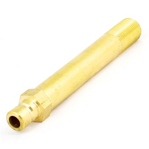 4&#034; Long 1/2&#034; Male Thread 9mm Quick Connector Mould Brass Hose Fitting Nipple
