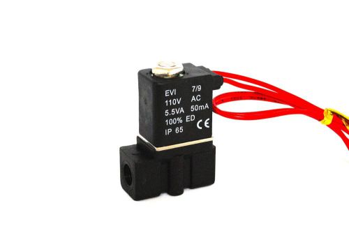 1/8&#034; 2 Way Normally Closed Pneumatic Electric Solenoid Valve (Air/Gas) 110v/120v