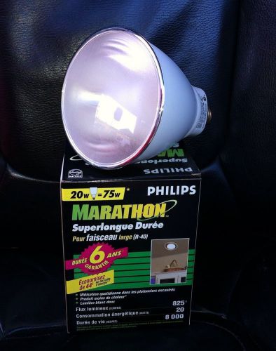 12 philips sls/r40 marathon superlong life 8,000 hrs flood bulb 20w for sale