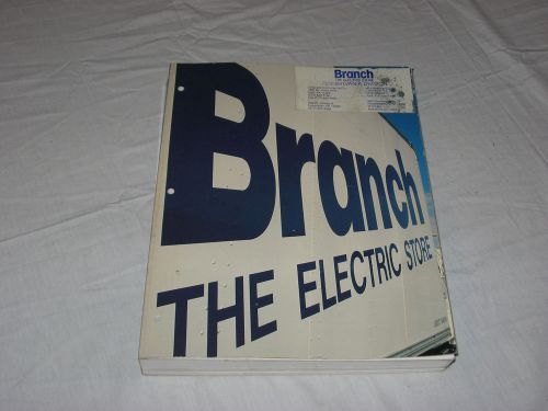 BRANCH Eletric Store Industrial Supply Catalog1992