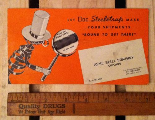 VINTAGE ACME STEEL CO. BANDING STRAPPING Advertising Piece