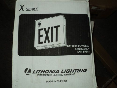 LITHONIA X S W 3 R 120/277 Exit Sign, 30.0W, Red , 120/277 V, UNIVERSAL , USA M