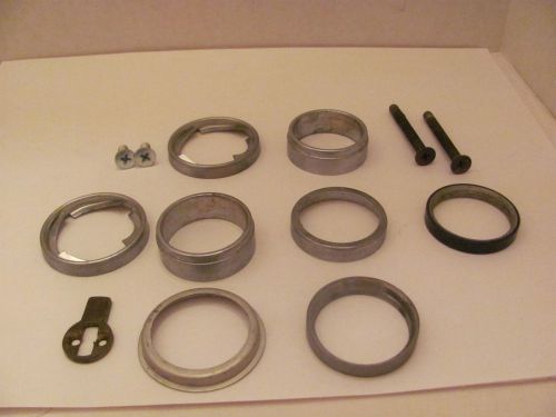 USED-Various Sizes - MORTISE CYLINDER Spacing Collars (8) / Screws (4) / Cam (1)