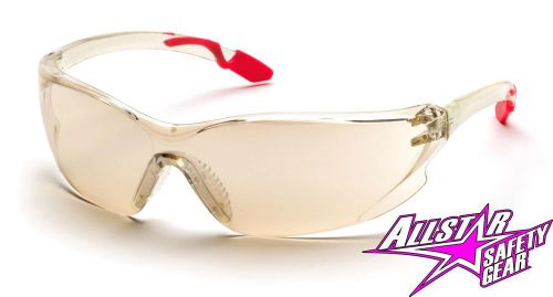 Pyramex womens achieva indoor outdoor mirror lens pink safety glasses sp6580s for sale